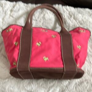 Vintage JCrew canvass with dog embroidered print.